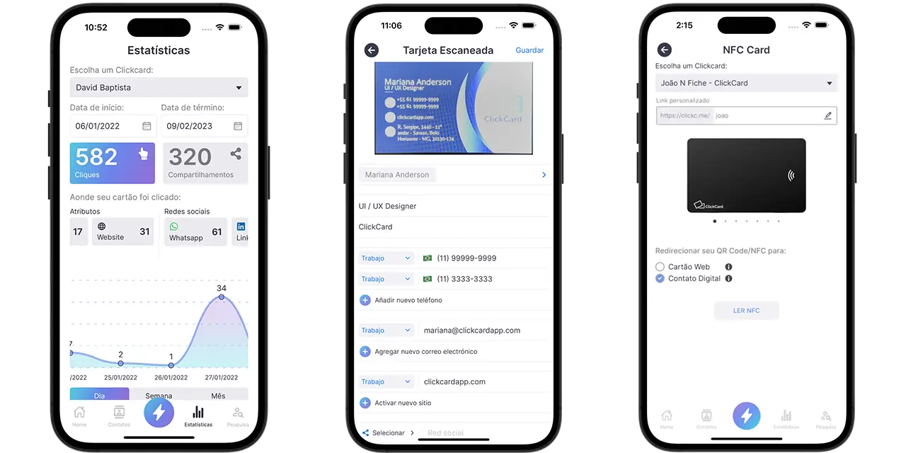 Ferramentas premium do aplicativo da ClickCard