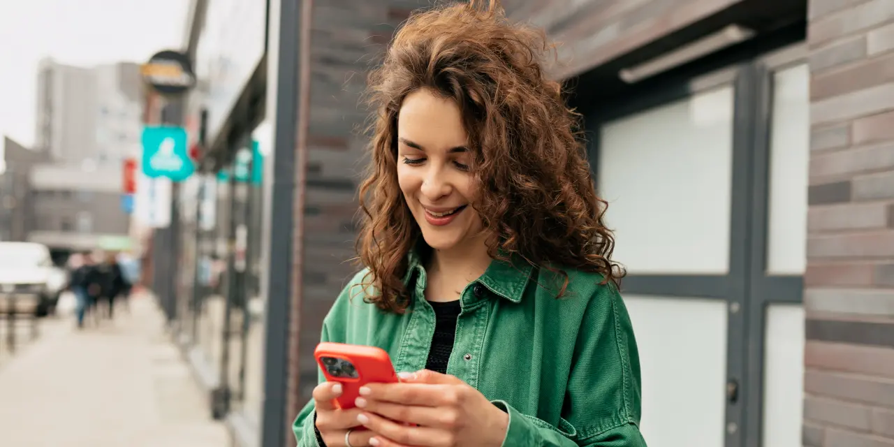 ClickCard user using the application to scan contacts.